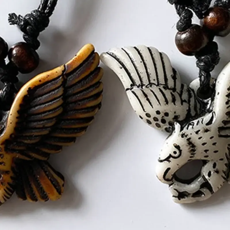 Retro Falcon Creative Eagle Pendant Necklace Trendy Men Unique Eagle Necklace Jewelry Gift
