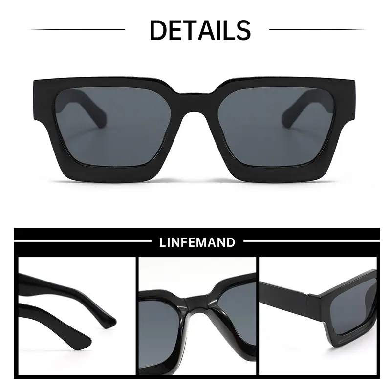 Classic Fashion Square Frame Women Full Frame Sun Protection Glasses For Men Daily Life Shades Eyewear Accessories Gift