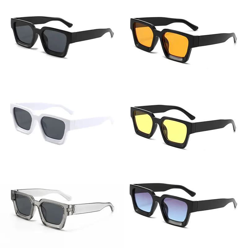 Classic Fashion Square Frame Women Full Frame Sun Protection Glasses For Men Daily Life Shades Eyewear Accessories Gift