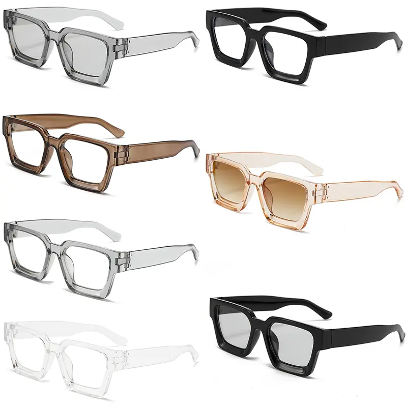 Classic Fashion Square Frame Women Full Frame Sun Protection Glasses For Men Daily Life Shades Eyewear Accessories Gift