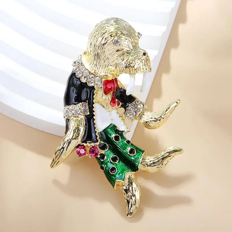 Fashion Creative Animal Walrus Brooches For Women Clothing Coat Jewelry Accessries Gifts