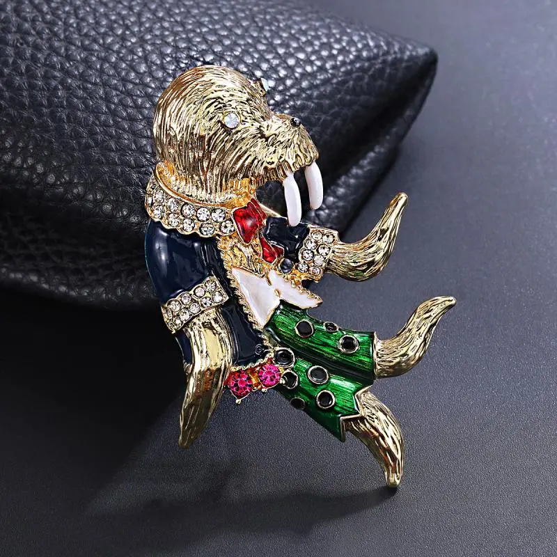 Fashion Creative Animal Walrus Brooches For Women Clothing Coat Jewelry Accessries Gifts