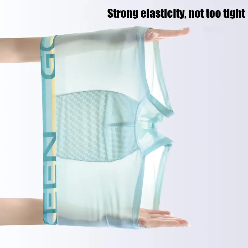 Ultra-thin Quick-drying Men's Underwear Teenagers Ice Silk Seamless Boxer Shorts Boys Sports Boxer Shorts