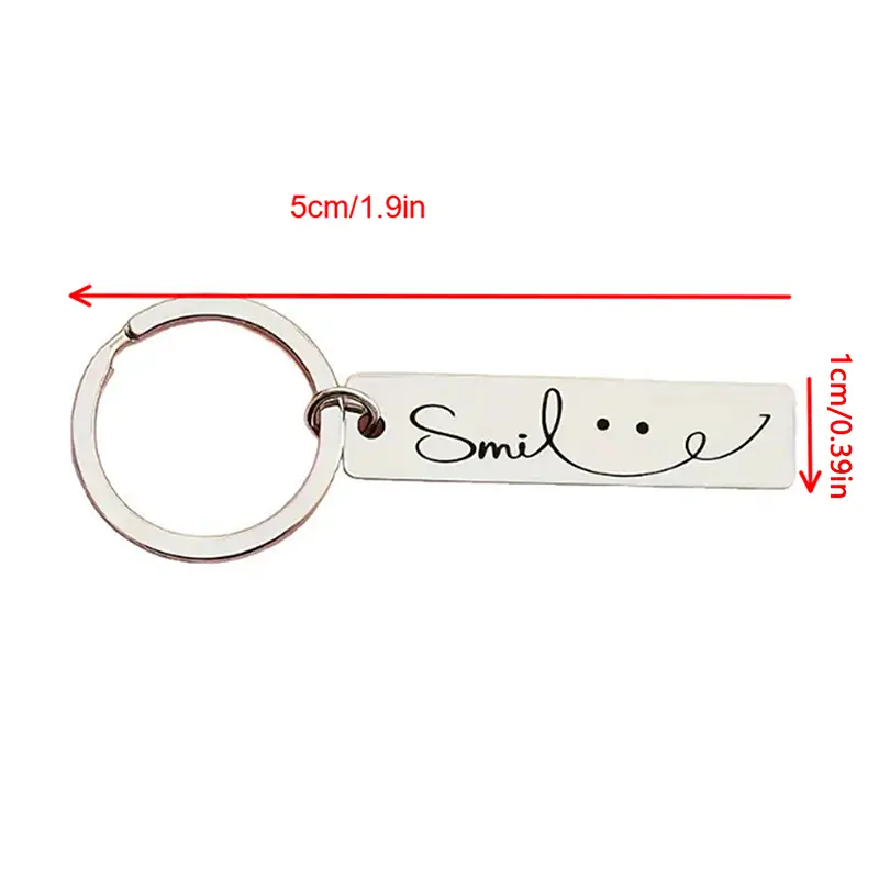 1pcs Stainless Steel Bee Rectangular Brand Keychain Backpack Car Key Accessories Decorative Gift