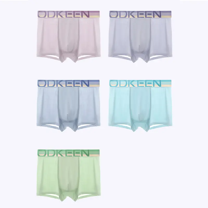 Ultra-thin Quick-drying Men's Underwear Teenagers Ice Silk Seamless Boxer Shorts Boys Sports Boxer Shorts