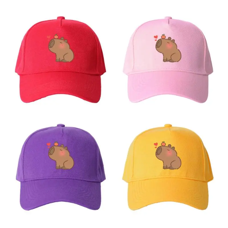 Cute Capybara Men Women Baseball Cap Sun Protection Unisex Adjustable Cotton Caps Hat Vintage Outdoor Travel Adjustable Cap