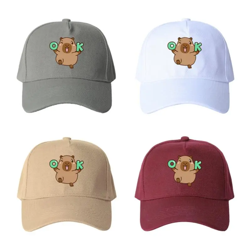 Cute Capybara Men Women Baseball Cap Sun Protection Unisex Adjustable Cotton Caps Hat Vintage Outdoor Travel Adjustable Cap