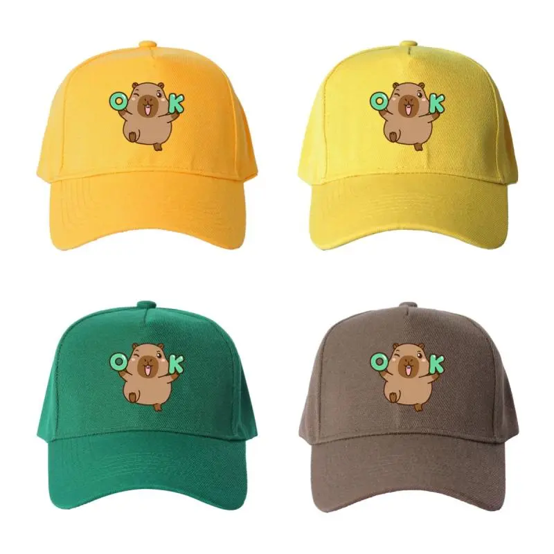 Cute Capybara Men Women Baseball Cap Sun Protection Unisex Adjustable Cotton Caps Hat Vintage Outdoor Travel Adjustable Cap