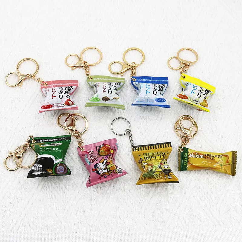 1 Piece Korean Turkey Noodle White Coffee And Duo Lo Mein Pendant Gift Simulated Japanese Food Play Snack Bag Keychain