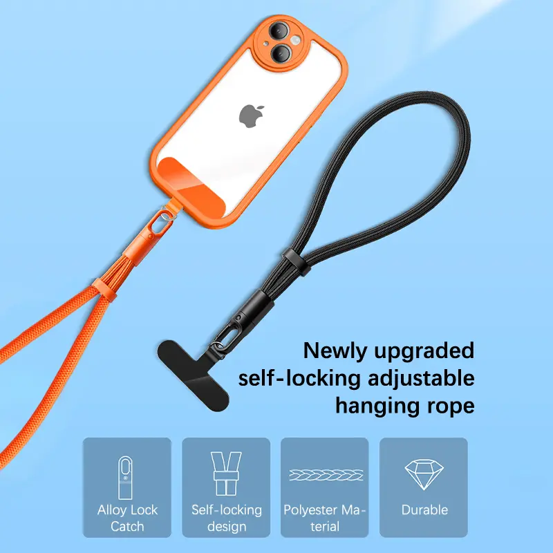 Lanyard - Adjustable Phone Strap Clip Holder For All Phone Case 7mm Thick (Neck & Shoulder & Crossbody / Wrist)
