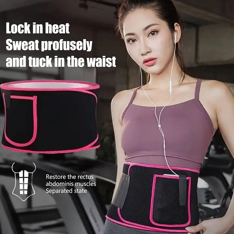 1PC Waist Trainer Slimming Belt Men Gym Fitness Cincher Belly Control Corset Sweat Fat Burning Women Body Shaper Weight Loss