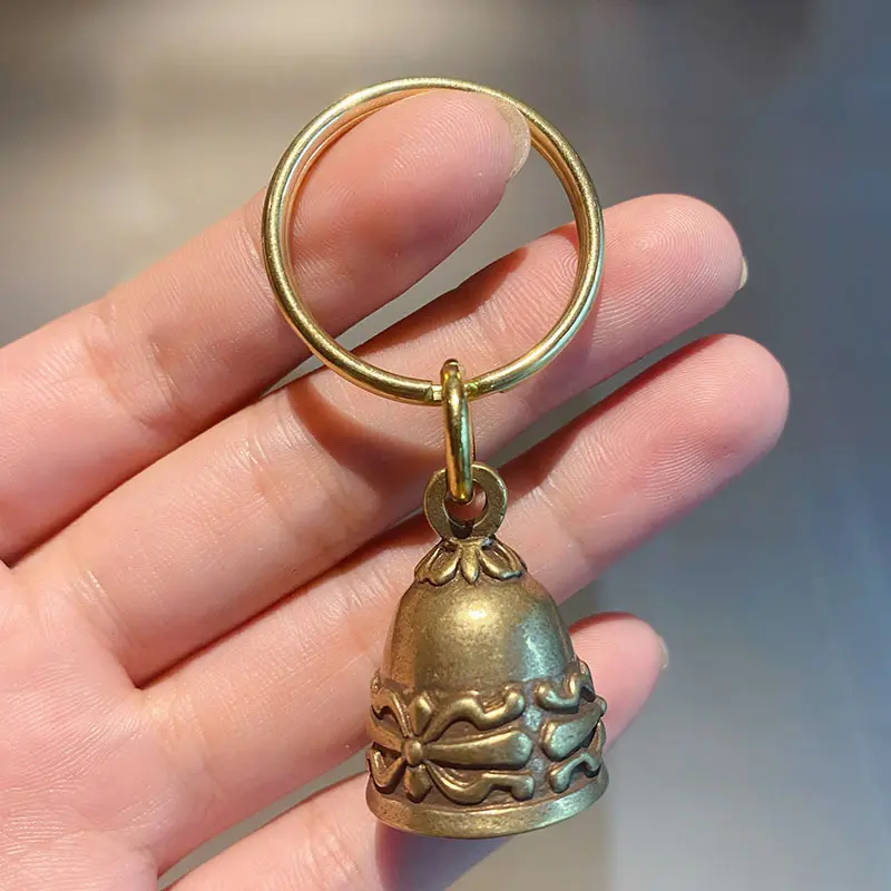 Creative Brass Bell Keychain Key Ring Pendant School Bag Pendant Keychain Accessory Gift