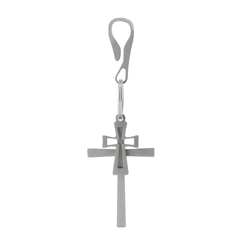 Fashion Cross Pendants Keychain Cars Key Ring Backpack Pendant Decoration Gifts