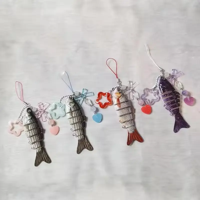 1 Piece Bag Pendant Fashion Handmade Fish Keychain Decoration For Fishing Enthusiasts Souvenir Gifts Jewelry Accessories