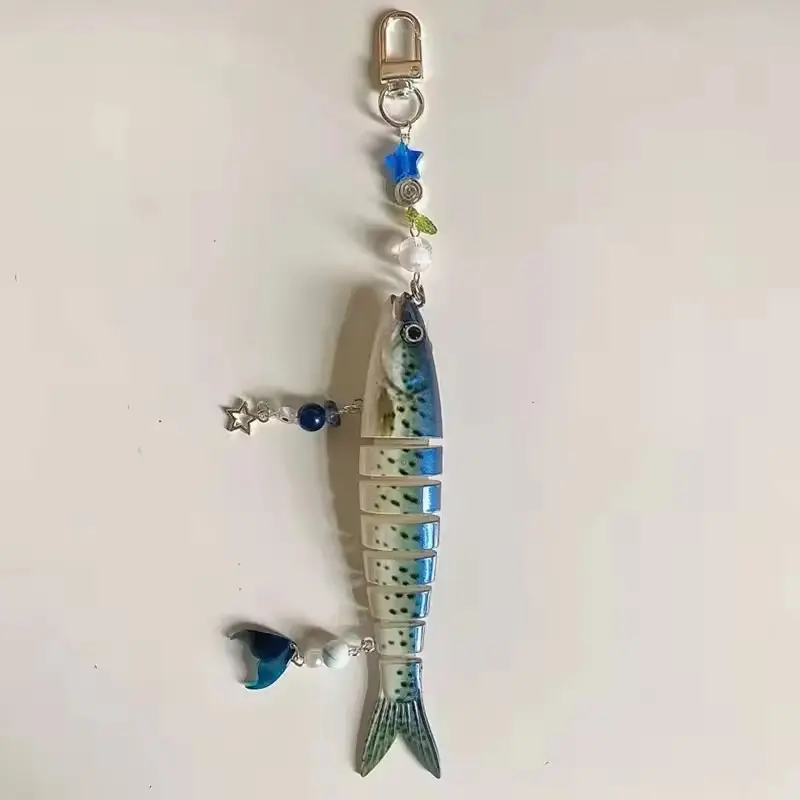 1 Piece Bag Pendant Fashion Handmade Fish Keychain Decoration For Fishing Enthusiasts Souvenir Gifts Jewelry Accessories