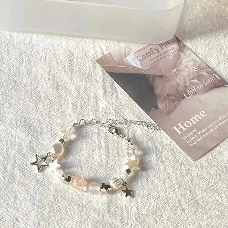 Light Luxury Exquisite Five-Pointed Star Beaded Bracelet For Women Men Fashion Sweet Cool Adjustable Couple Bracelet Gifts