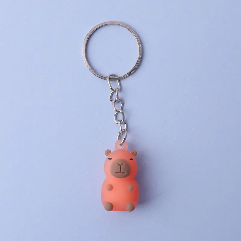 Cartoon Capibara Color Changing Keychain Pendant Backpack Charm Kids Toys Accessories Gift