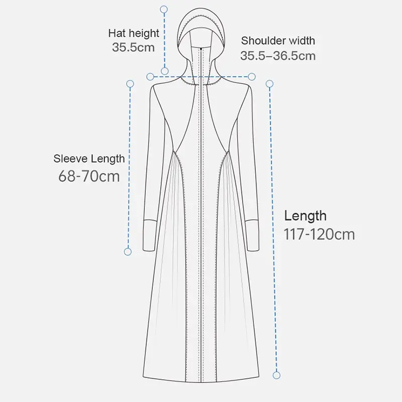 Ice Silk Sunscreen Long Hoodie Sun Protection Capes Summer Accessories Anti UV Full Body Skirt Anti UV Long Skirt Jacket
