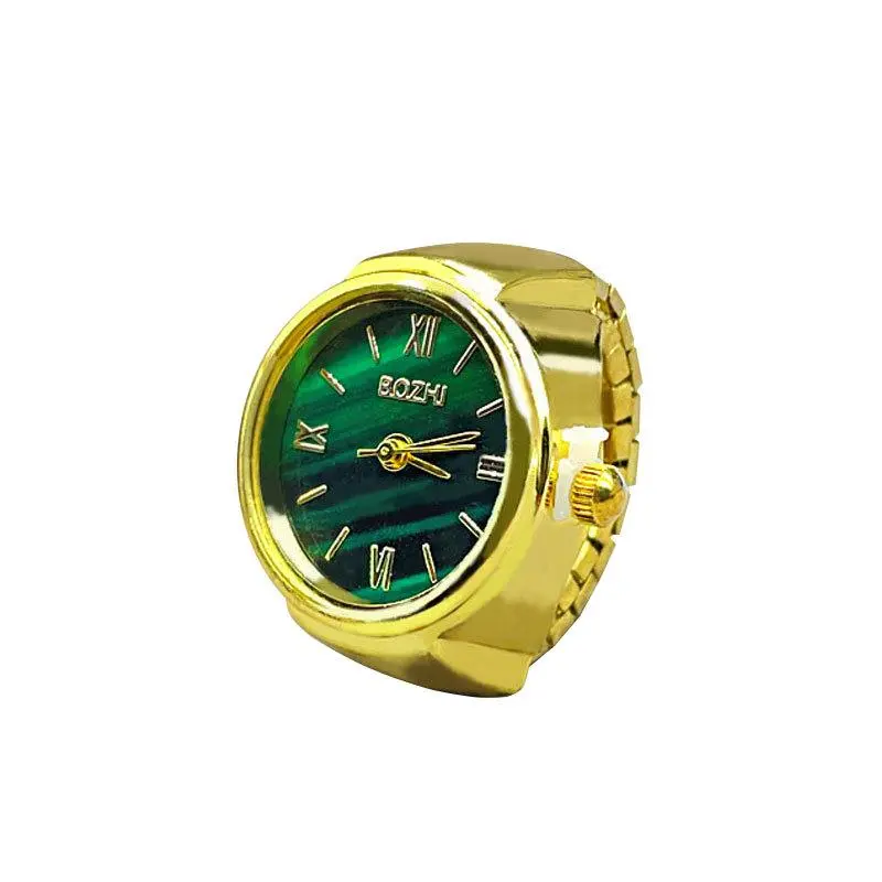 Hot Selling Finger Watch Ring Creative Movement Fashion Accessories Vintage Alloy Shell Quartz Watch Men Jewelry Women Gift