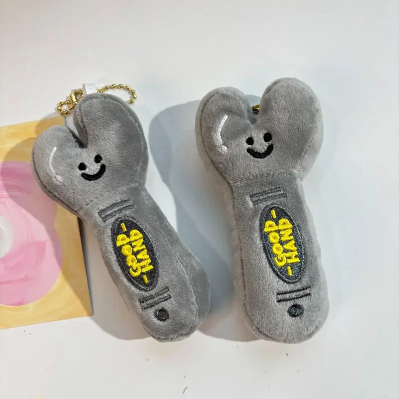 Wrench Plush Toy Keychain Cartoon Tool Soft Stuffed Doll Pendant Car Key Ring Backpack Bag Decor Kid Gift