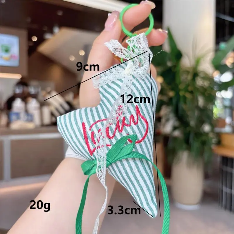1PC Colorful Ribbons, Lace, Bows, Heart-shaped Keychains, Fashionable Bag Pendants