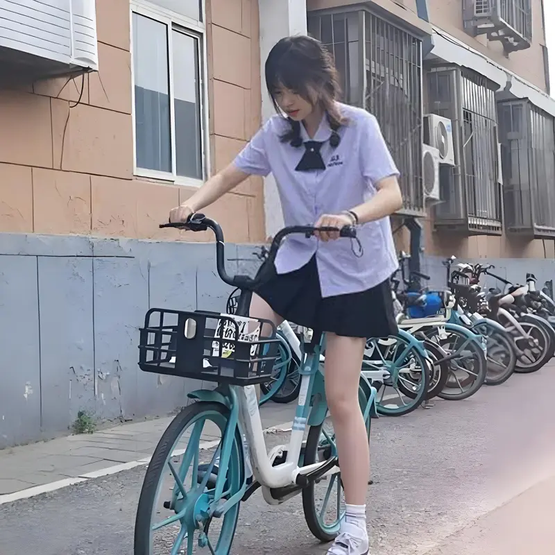 College Style Student Jk Thailand School Uniform White Slim Short-Sleeved Shirt