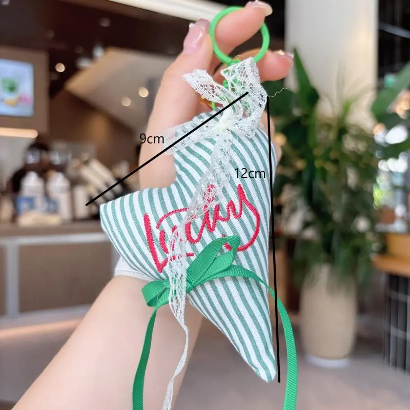 1PC Colorful Ribbons, Lace, Bows, Heart-shaped Keychains, Fashionable Bag Pendants