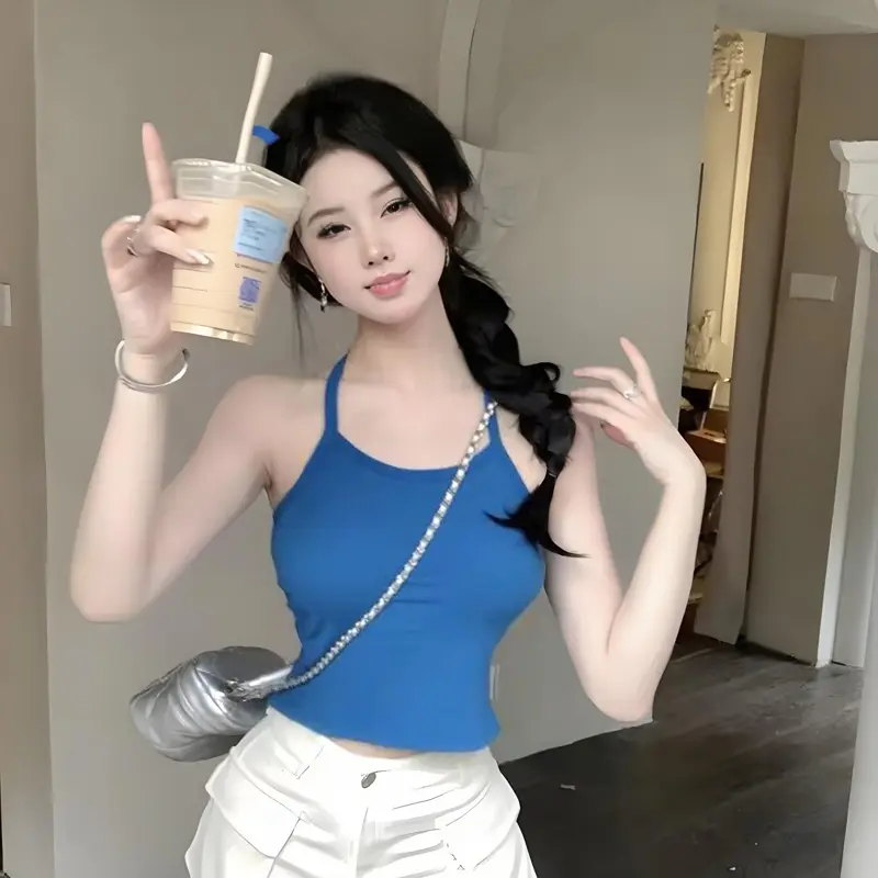 Korean Style Fashion Beautiful Back Vest With Breast Pad Tube Top For Women