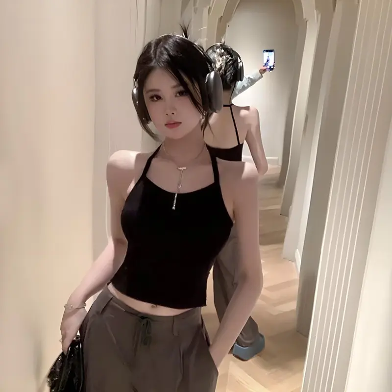 Korean Style Fashion Beautiful Back Vest With Breast Pad Tube Top For Women