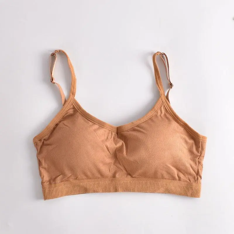Fixed Cup Adjustable Shoulder Straps Beautiful Back Tube Top Style Ladies New Base Breathable Underwear