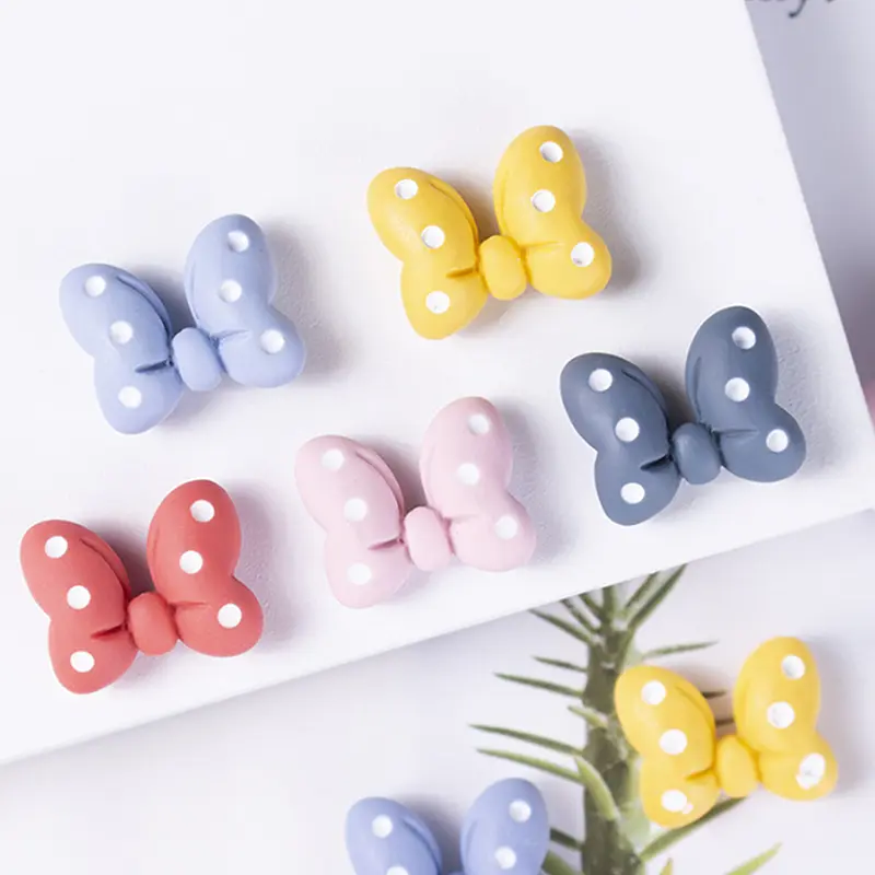 10pcs Cartoon Bow Cute Resin Series Jewelry Making DIY Home Decoration Accessories