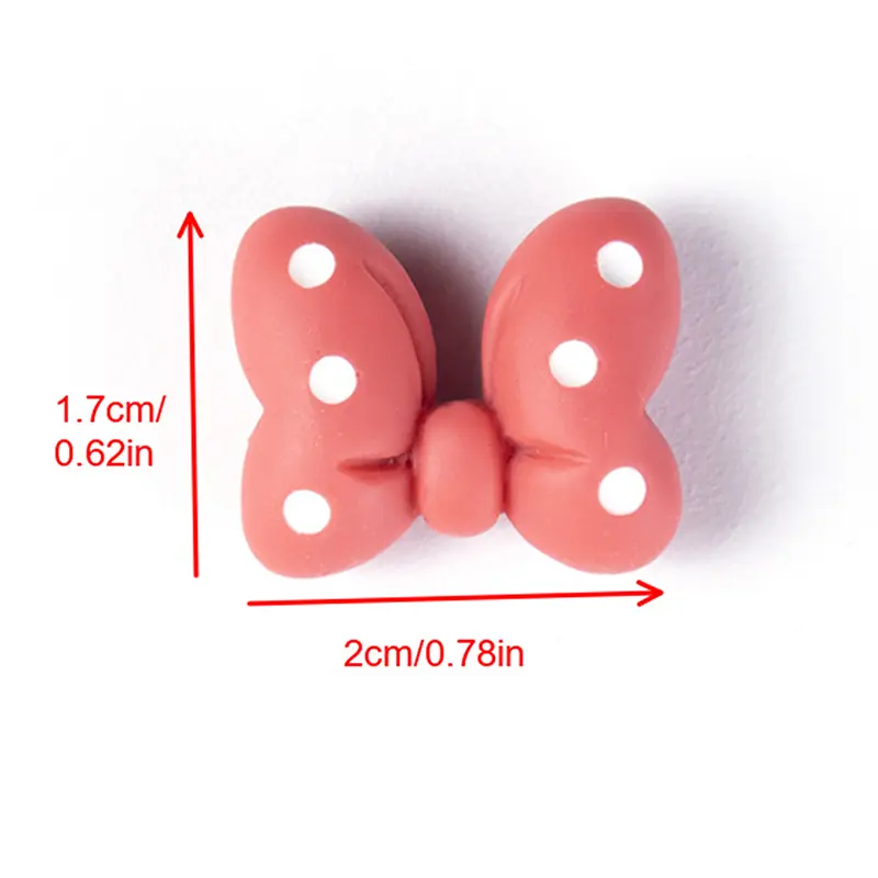 10pcs Cartoon Bow Cute Resin Series Jewelry Making DIY Home Decoration Accessories