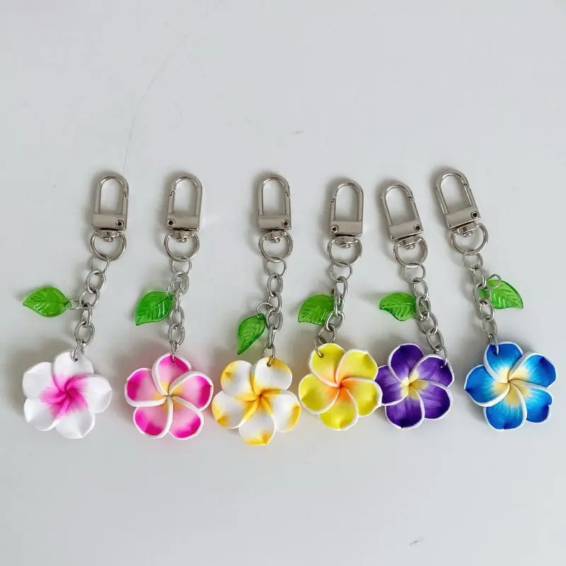 1 Piece Cute Sunflower Keychain Women Girls Cartoon Colorful Flower Key Chain Car Pendant Accessories Gift