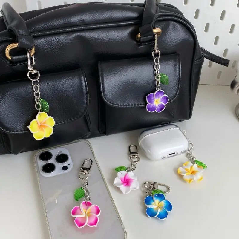1 Piece Cute Sunflower Keychain Women Girls Cartoon Colorful Flower Key Chain Car Pendant Accessories Gift