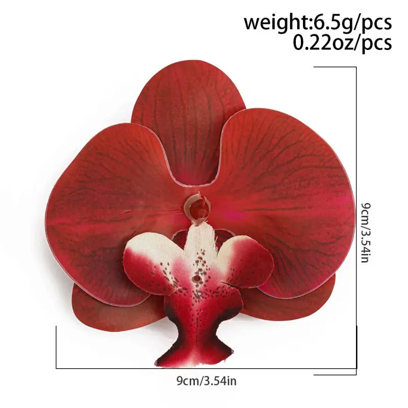 Fashion Butterfly Orchid Stud Earrings Necklace For Women Exaggerated Large Flower Temperament Wedding Jewelry Gifts