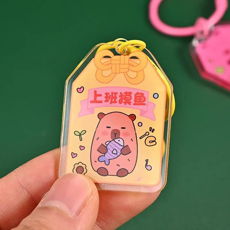 Acrylic Keychains Creative Text Double-Sided Blessing Words Dolphin Design Student Gifts Cute Future Hopeful Tag Keyring