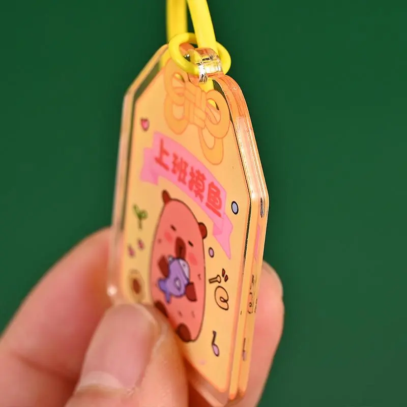 Acrylic Keychains Creative Text Double-Sided Blessing Words Dolphin Design Student Gifts Cute Future Hopeful Tag Keyring