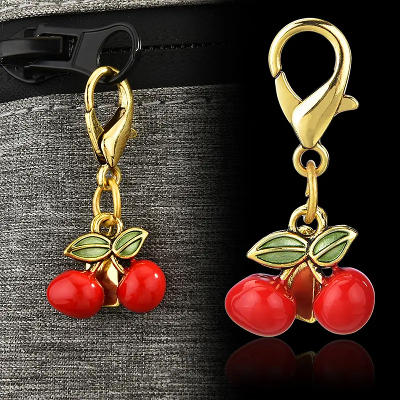 Exquisite Cherry Butterfly Keychains For Women Bag Pendant Car Keyring Creative Fashion Backpack Decoration Accessories Gifts