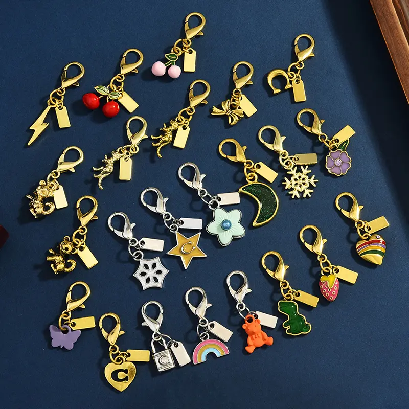 Exquisite Cherry Butterfly Keychains For Women Bag Pendant Car Keyring Creative Fashion Backpack Decoration Accessories Gifts