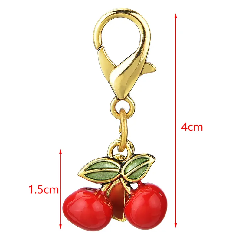 Exquisite Cherry Butterfly Keychains For Women Bag Pendant Car Keyring Creative Fashion Backpack Decoration Accessories Gifts
