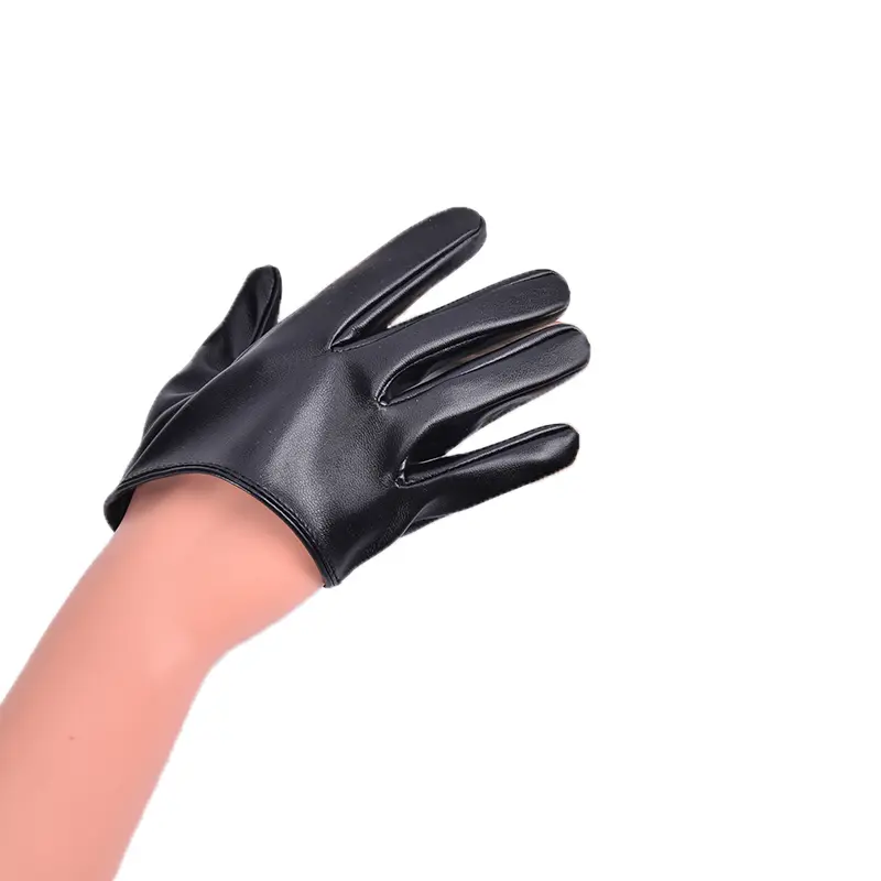 New Design Sexy Leather Gloves for Women Half Palm PU Leather Gloves Party Show
