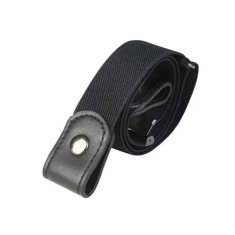 New Unisex Buckle-Free Elastic Belt for Jeans Pants Dress Stretch Waist for Adult Women Men No Buckle Without Buckle Free Belts
