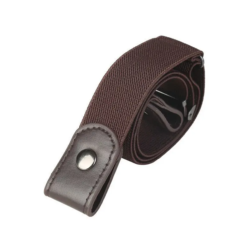 New Unisex Buckle-Free Elastic Belt for Jeans Pants Dress Stretch Waist for Adult Women Men No Buckle Without Buckle Free Belts