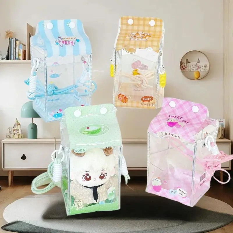 Stylish Milk Cartoon Portable Bag with Badge Display; Ideal for Baby's Outdoor Essentials