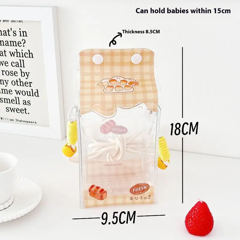 Stylish Milk Cartoon Portable Bag with Badge Display; Ideal for Baby's Outdoor Essentials