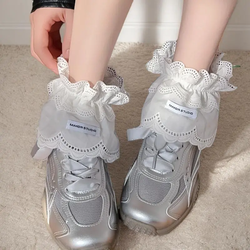 Japanese Lolita Over Shoes Socks Allet Style Women's Socks Pile Up Socks Cuffs Sweet Girl Leg Warmer