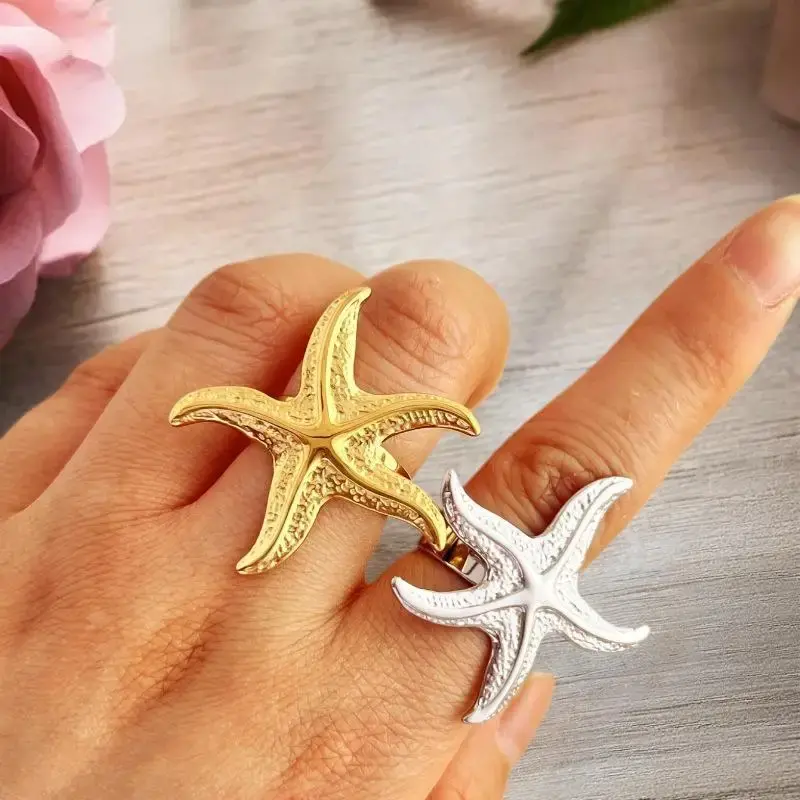 Summer Women's Starfish Conch Shell Necklace Fashion Stainless Steel Gold/Silver Color Crab Turtle Choker Beach Jewelry Gifts