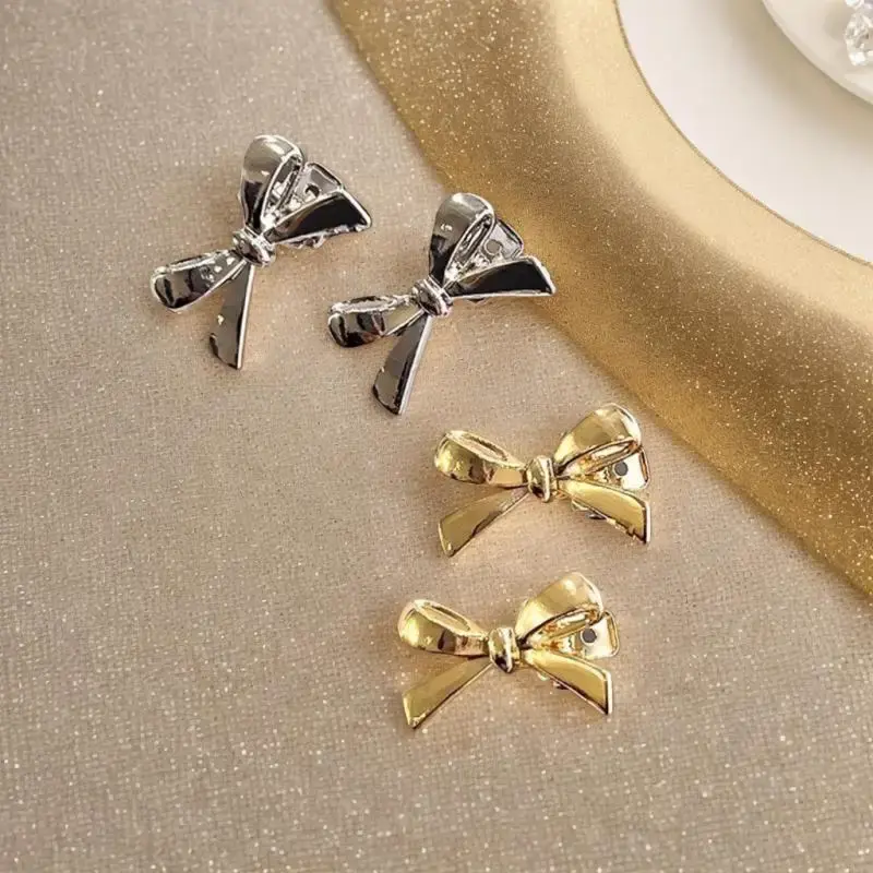 6 Pieces Of Women's New Golden Bow Mini Hairpins, Sweet And Cool Girl Bangs Hairpins And Hair Accessories