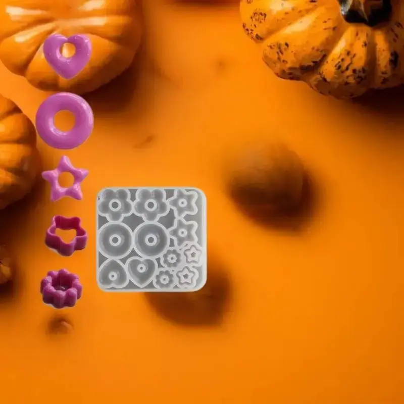 Versatile Pendant Silicone Molds in Heart, Star, Flower Shapes for Resin Jewelry Making