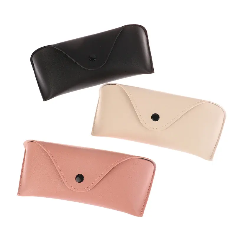 Glasses Box Solid Color High-end Leather Sunglasses Myopia Glasses Pressure Resistant Sunglasses Boxs Glasses Bags